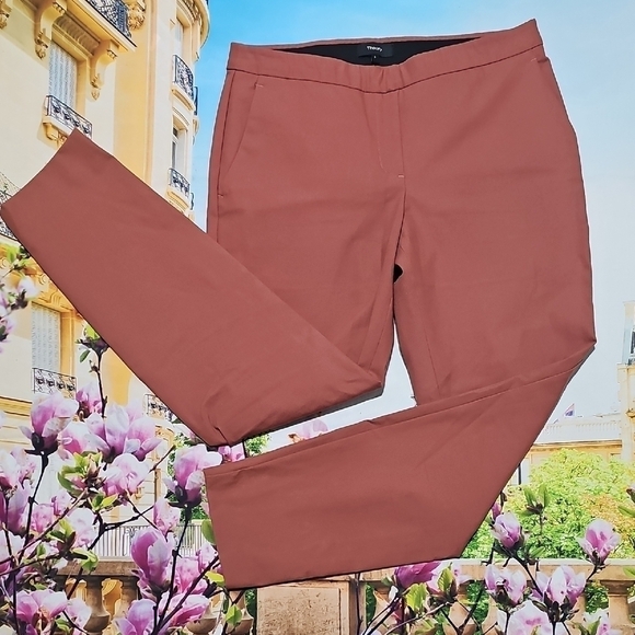Theory Mauve Trousers Pants Size 6 - Picture 2 of 5